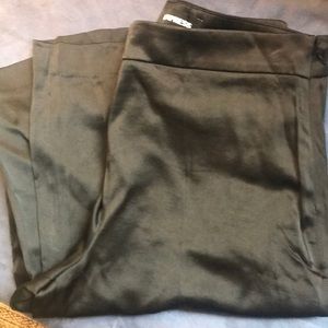 Black satin wide leg pants. NWT!